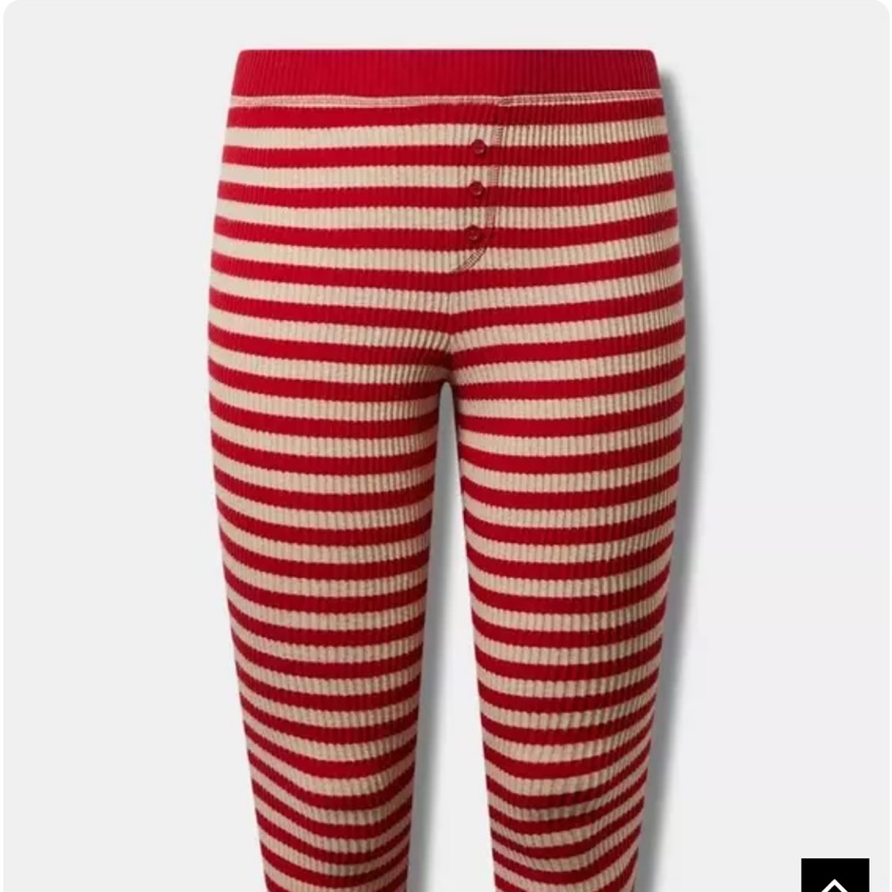 Torrid Red and Cream Striped Pajama Pants